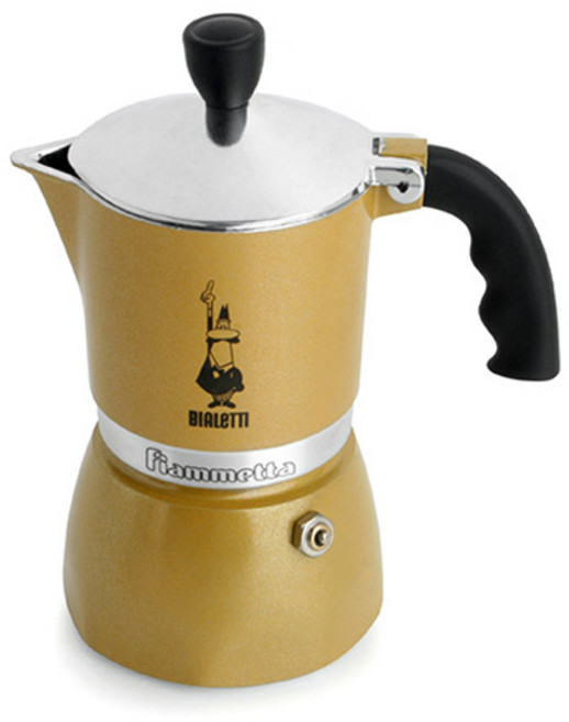 비알레띠 피암메타 에스프레소 커피메이커 3컵, 골드, 1개
