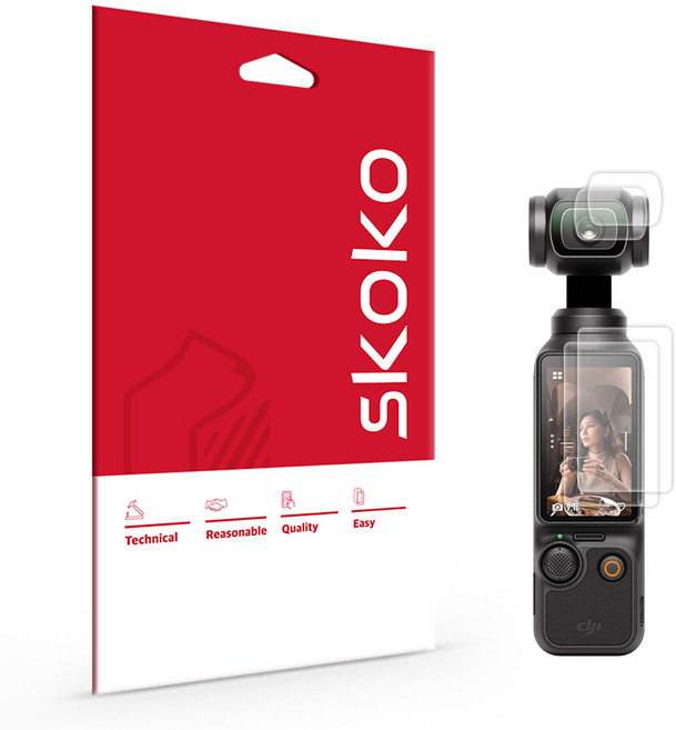 스코코 오즈모 포켓3 올레포빅 액정보호필름 2종 세트, 2세트