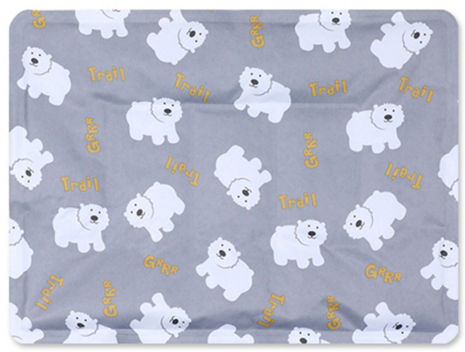 리치독스 반려동물 리틀 화이트베어 쿨매트, 그레이, 1개