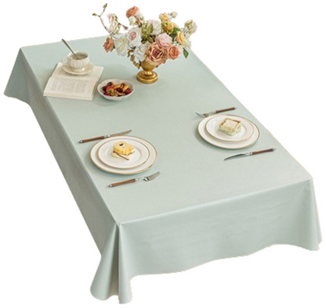 블럭마트 PVC 방수 천 테이블 식탁보, 그린, 140 x 180 cm, 1개