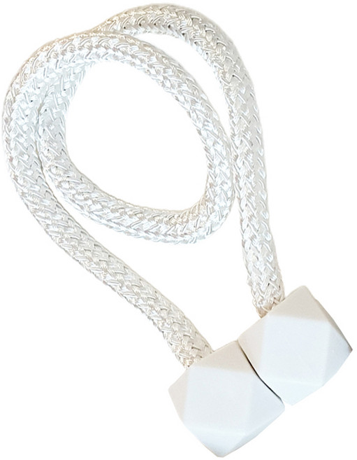 민스리빙 큐브 자석 커튼 타이백 44cm, 화이트, 1개