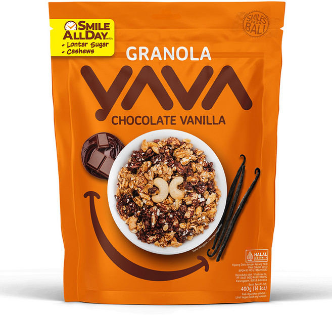 야바 그래놀라 초콜릿 바닐라 시리얼, 1개, 400g