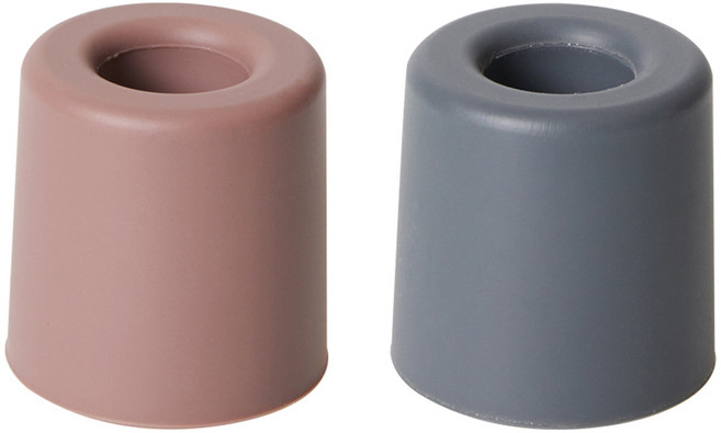 플라이토 실리콘 파스텔 칫솔꽂이 2종 세트, 로지브라운, 차콜그레이, 1세트