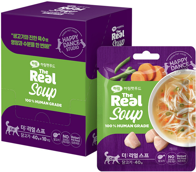 하림펫푸드 전연령 더리얼 캣 스프, 닭, 40g, 10개