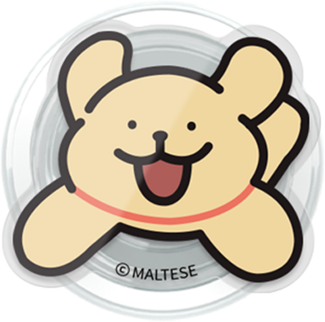 Maltese線條小狗手機支架, 1個, 有興致的黃金獵犬