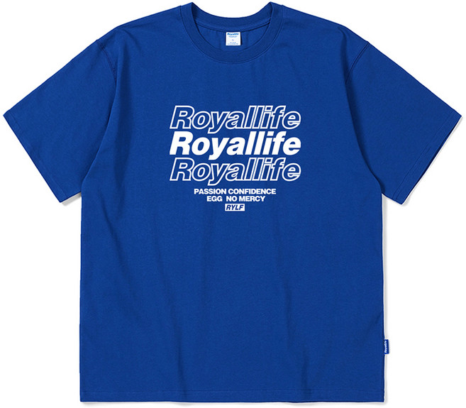 Royallife 남녀공용 멀티 로고 통기성 면 반팔 티셔츠 RL229