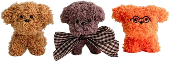 야나 모루 베이비멍 강아지 인형 만들기 3마리 B세트, B세트(초코+나무+가을), 카멜, 초코브라운, 오렌지, 1세트