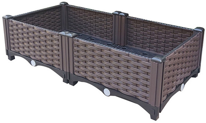 마쉬매리골드 인테리어 소품 가드닝 플랜트박스, 1단 2칸, 1개