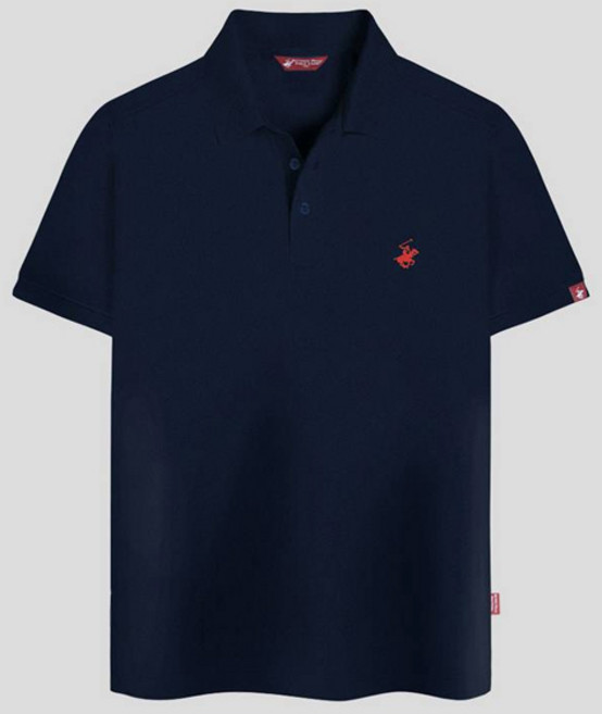 BEVERLY HILLS POLO CLUB 比佛利保羅 男女通用 涼感 透氣 標準 Cool Ever 短袖Polo衫 CPW0T01, 海軍藍