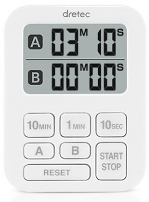 드레텍 주방 쿠킹타이머, 화이트, 1개