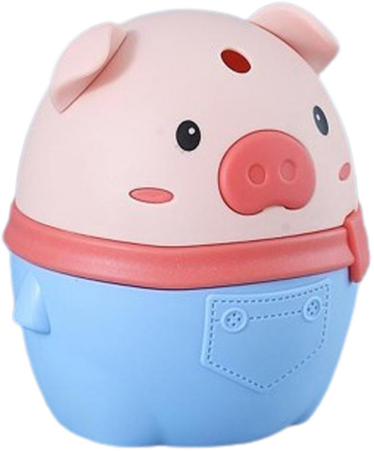 아티홈 청바지 돼지 푸쉬 이쑤시개 케이스, 블루, 1개