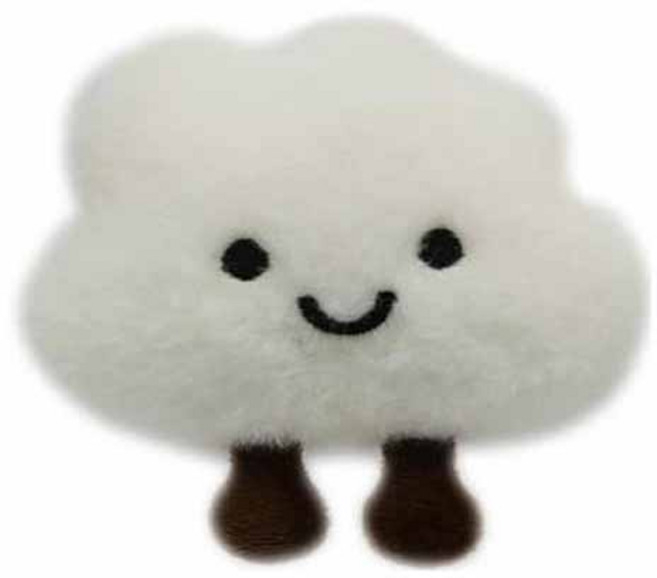 제이블룸 귀염뽀짝 선물 스마일 뭉게구름 키링, 아이보리, 1개