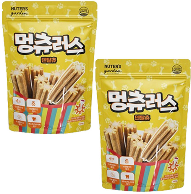 누터스가든 강아지 멍츄러스 덴탈츄, 150g, 2개, 혼합맛(북어/단호박)