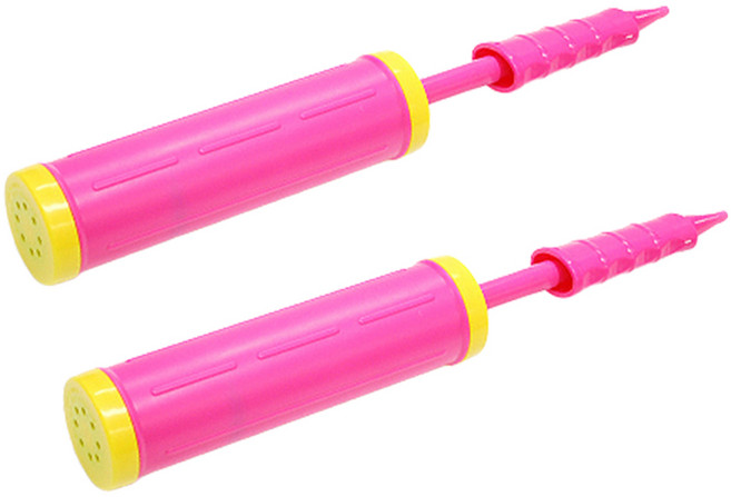 파티쇼 손펌프 공기주입기, 핑크, 2개