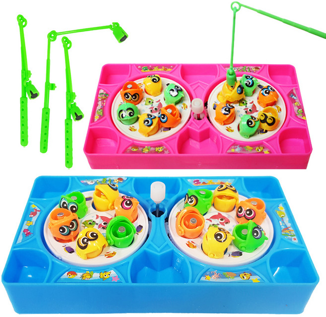 아가플러스 빙그르르 자석 낚시 놀이 2세트, 블루+핑크, 1개