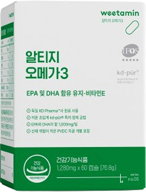 위타민 알티지 오메가3 76.8g, 60정, 1개