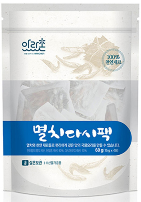 아라촌 멸치 다시팩 4p, 60g, 1개