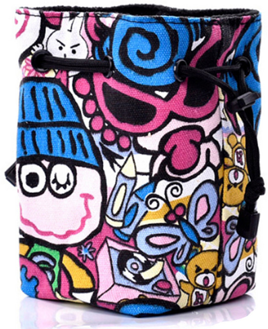 알로데 다채로운 렌즈 파우치형 카메라 가방 소, 05 그래피티, 1개