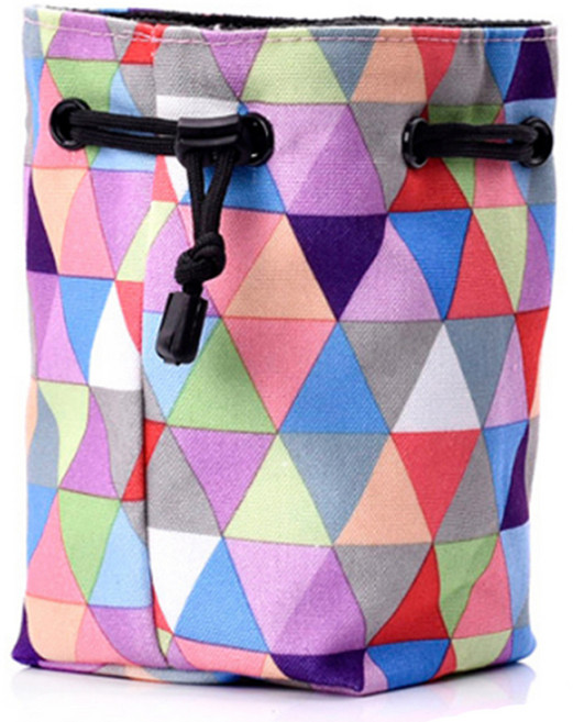 알로데 다채로운 렌즈 파우치형 카메라 가방 소, 01 트라이앵글, 1개