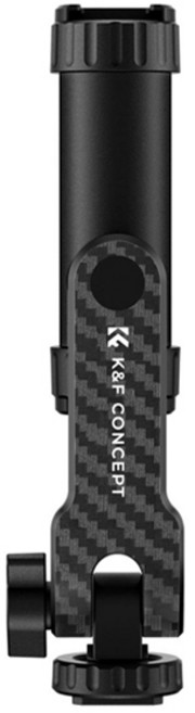 케이앤에프컨셉 360도 회전 듀얼 콜드슈 스마트폰 거치대 MS12, 블랙, 1개