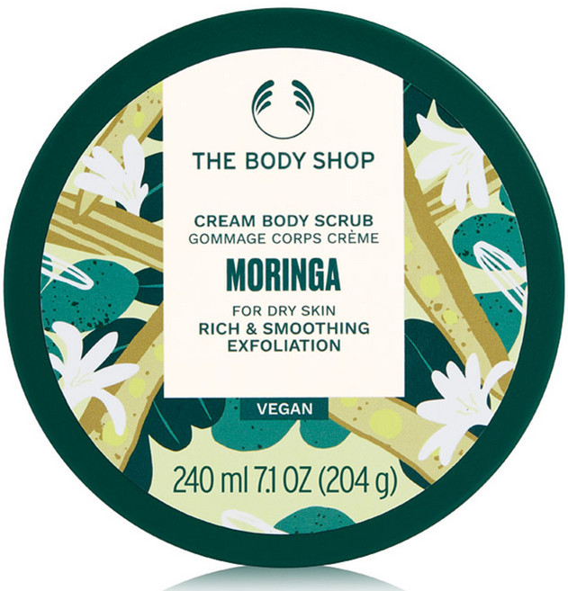 더바디샵 크림 바디 스크럽 모링가 플로럴향, 240ml, 1개