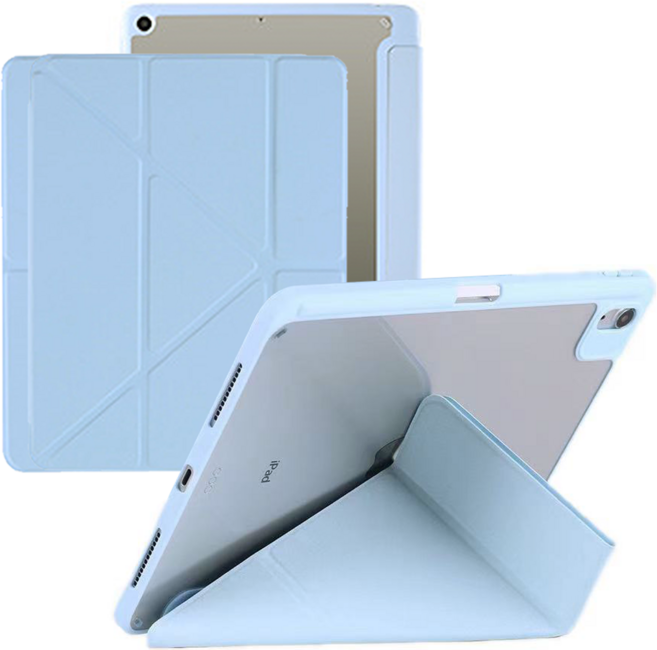 태블릿나라 Y형 스탠드 펜슬 수납 태블릿PC 케이스, 블루, 1개
