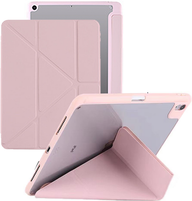 태블릿나라 Y형 스탠드 펜슬 수납 태블릿PC 케이스, 핑크, 1개