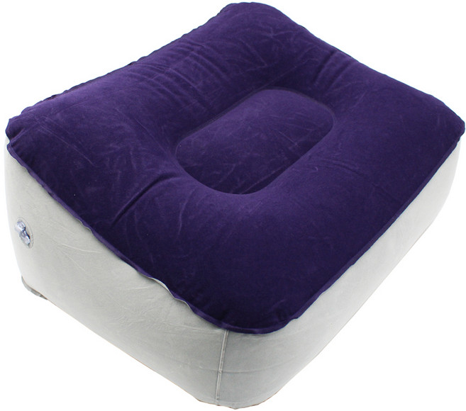 트래블큐브 휴대용 에어 발쿠션 + 보관파우치 세트, 네이비(발쿠션)