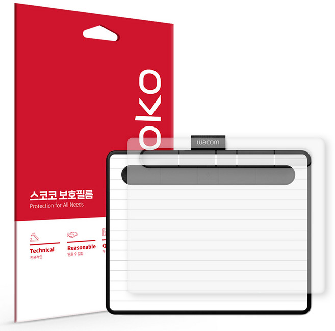 스코코 종이질감 태블릿 액정보호필름 세트, 1세트