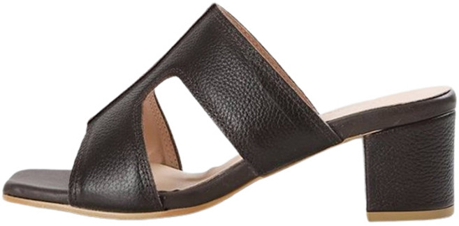 트리샤 여성용 수제 가죽 뮬 슬리퍼 BKSM505