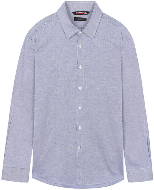 파렌하이트 남성용 져지 면 스트라이프 셔츠 FEBAA507