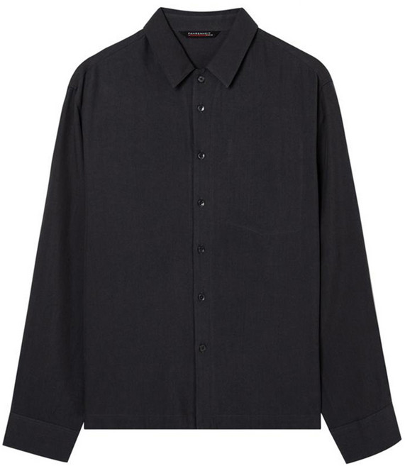 파렌하이트 남성용 세미 오버 텐셀 솔리드 긴팔 셔츠 FEBAA545