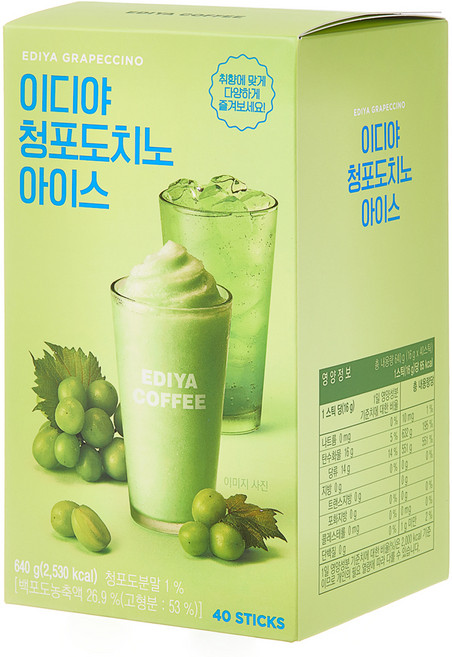 이디야 청포도치노 아이스, 16g, 40개입, 1개