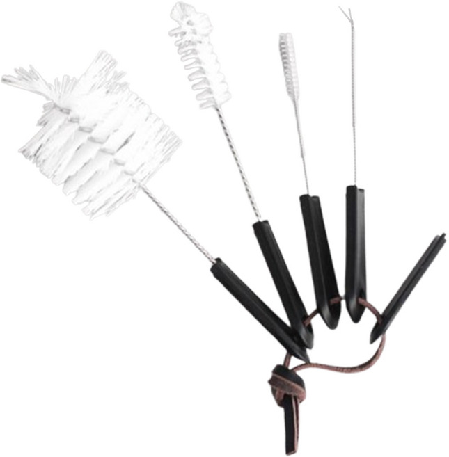 코빙 머신 커피 브러쉬 포터 필터 청소솔 5종, 혼합색상, 1세트