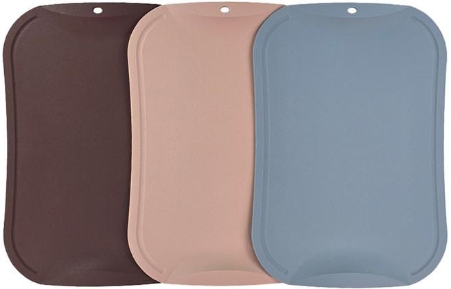 도블레 칼집 나지 않는 도마 소 3종 세트, 1세트, 버건디 + 살몬 + 블루그레이