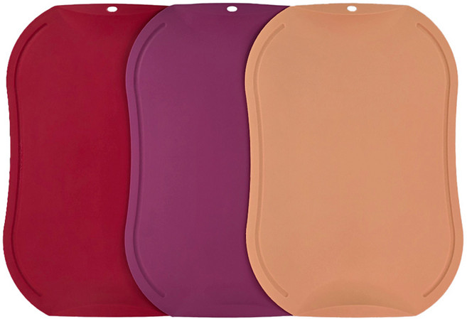 도블레 칼집 나지 않는 도마 중 3종 세트, 1세트, 핫핑크 + 인디핑크 + 살구