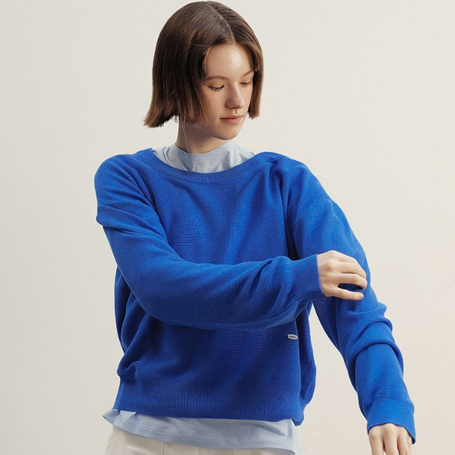 앤니즈 여성용 스쿱 유넥 니트