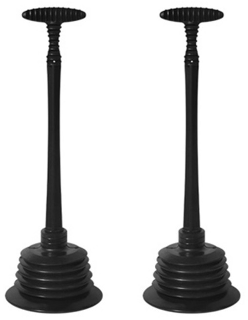 월드크린 오중 압축기 뚫어뻥 2p, 블랙