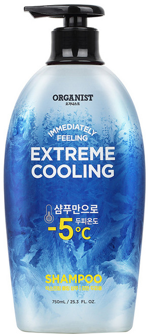 오가니스트 엘라스틴 익스트림 쿨링 샴푸 민트향, 750ml, 1개