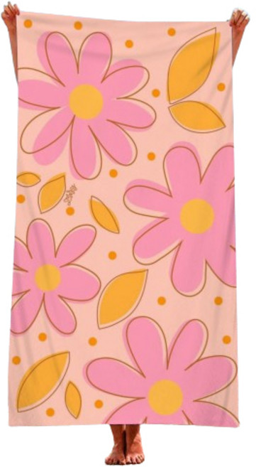 언헤브 유니크 디자인 비치 타월 90 x 180 cm, 05핑크플라워, 1개