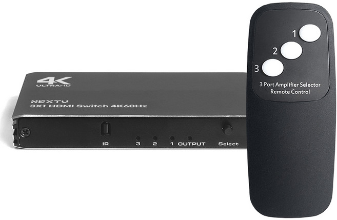 넥스트유 서이지 3대1 HDMI v2.0 선택기 셀렉터, 453SW4K60, 1개
