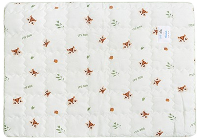 이츠독 반려동물 인견 쿨링 매트, 다람이그린, 1개