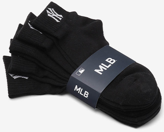 MLB 남성용 패션 베이직 로고 단목 5족