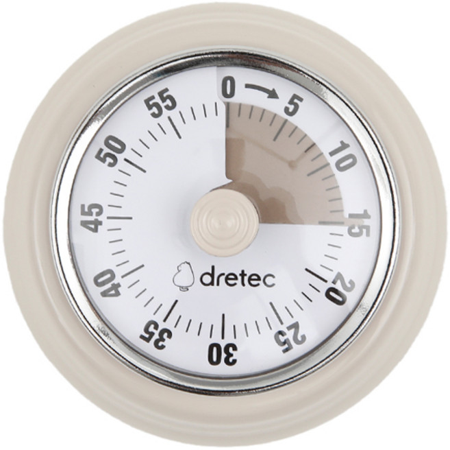 드레텍 아날로그 주방타이머, ivory, 1개