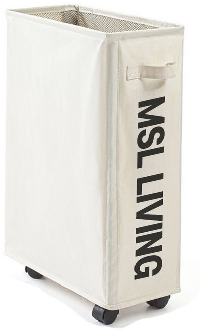 한양MSL 이동식 틈새 빨래바구니, 아이보리