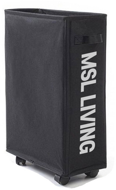 한양MSL 이동식 틈새 빨래바구니, 블랙