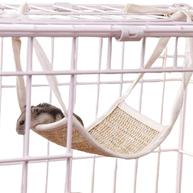 요런개 썸머펫 소동물 쿨매트 해먹 S, 베이지, 1개