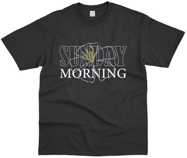 에어플레인 선데이모닝 옆트임 오버핏 통기성 반팔 티셔츠