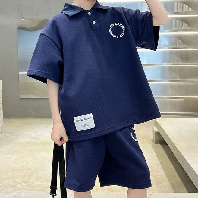 Arbe 남아용 피케 써클 상하의 세트