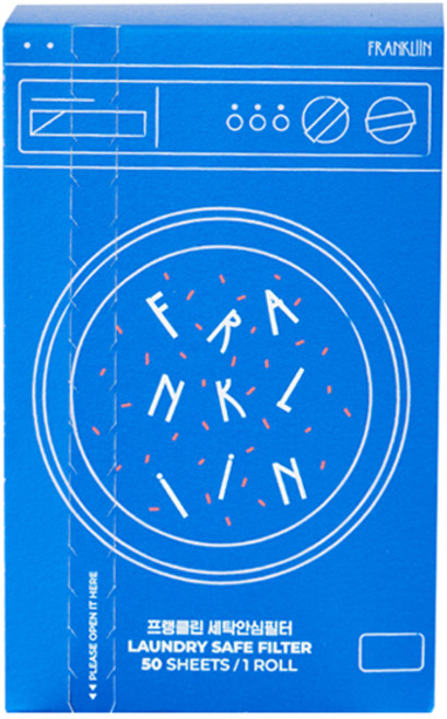 FRANKLIIN 세탁안심필터 이염방지시트, 50개입, 1개